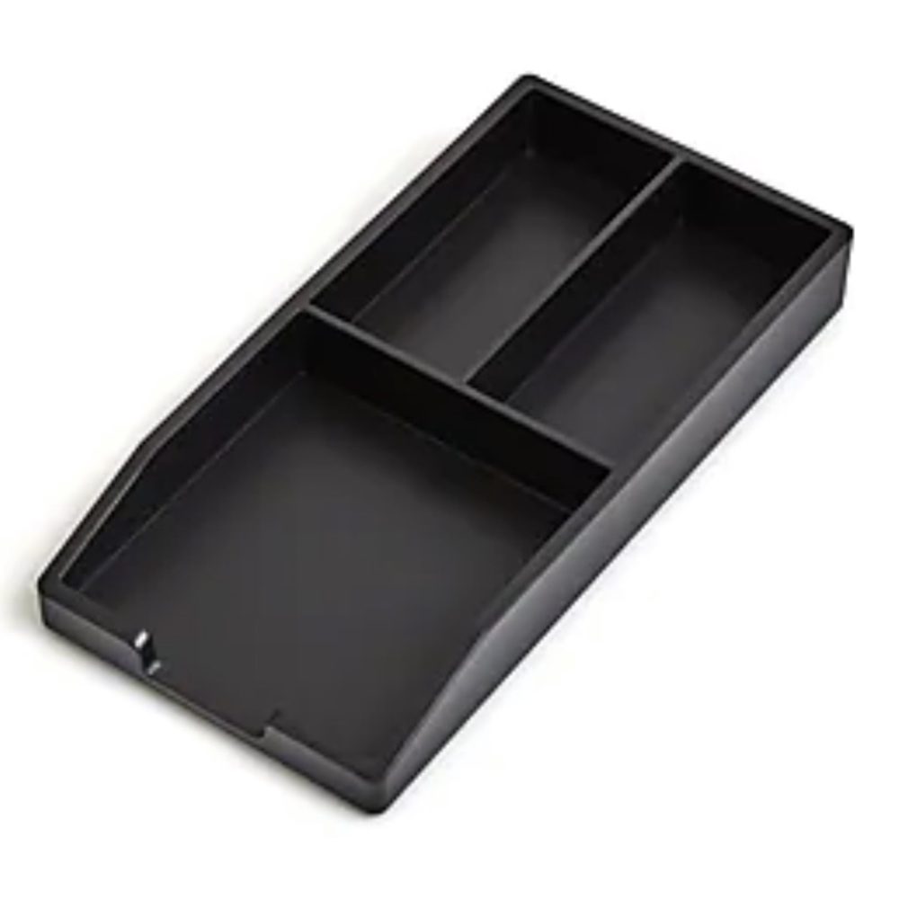 Stackable Plastic Accessory Tray, Black